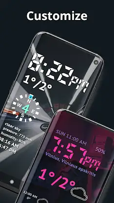 Weather Night Dock with clock screenshot 1