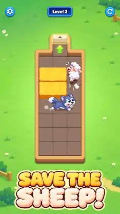 Sheep Rescue: Block Slide screenshot 2