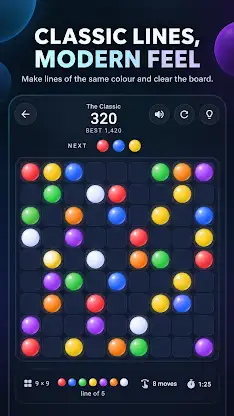 Linora: Lines & Orbs screenshot 1