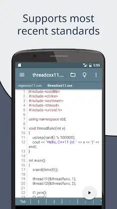 Cxxdroid - C/C++ compiler IDE screenshot 2