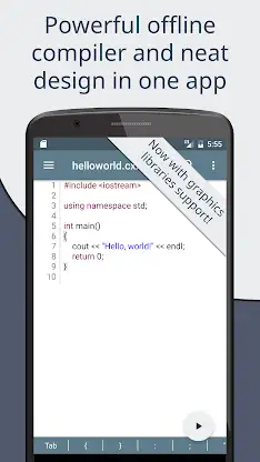 Cxxdroid - C/C++ compiler IDE screenshot 1