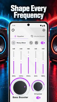 Equalizer, Bass Booster Volume screenshot 2
