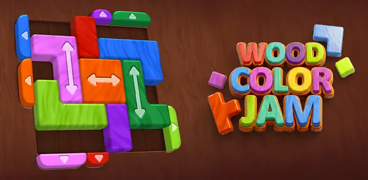 Wood Color Jam - Block Puzzle — Android game banner