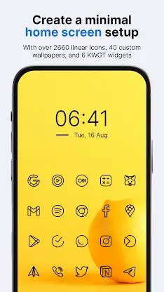 Caelus Black: linear icon pack screenshot 1