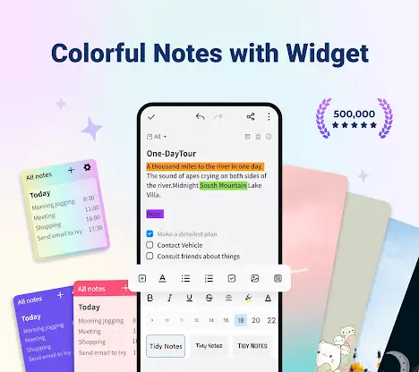 Color Notes, Notebook, Notepad screenshot 1