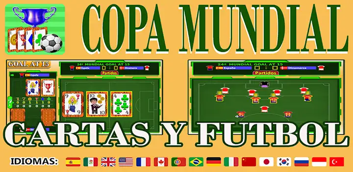 World Cup football play cards — Android game banner