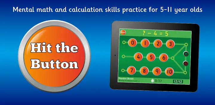 Hit the Button Math — Android game banner