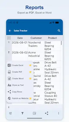 Table Notes - Mobile Excel screenshot 4