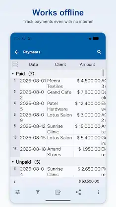 Table Notes - Mobile Excel screenshot 2