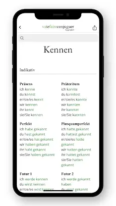 German conjugation screenshot 4