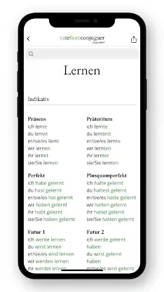 German conjugation screenshot 5