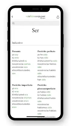 Spanish conjugation screenshot 2