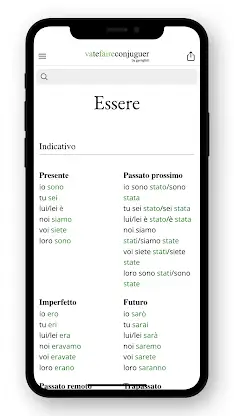 Italian conjugation screenshot 2