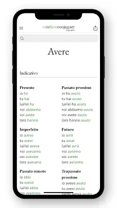 Italian conjugation screenshot 3