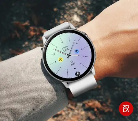Analog Purple Mint Watch Face screenshot 3
