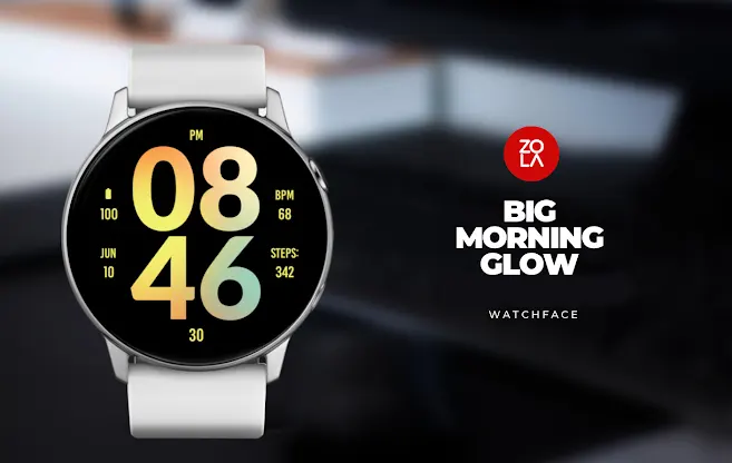 Big Morning Glow Watch Face screenshot 1