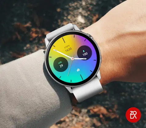 Fresh Yellow Blue Watch Face screenshot 3