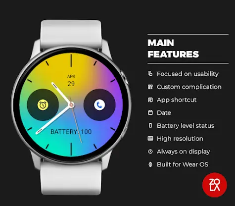 Fresh Yellow Blue Watch Face screenshot 2