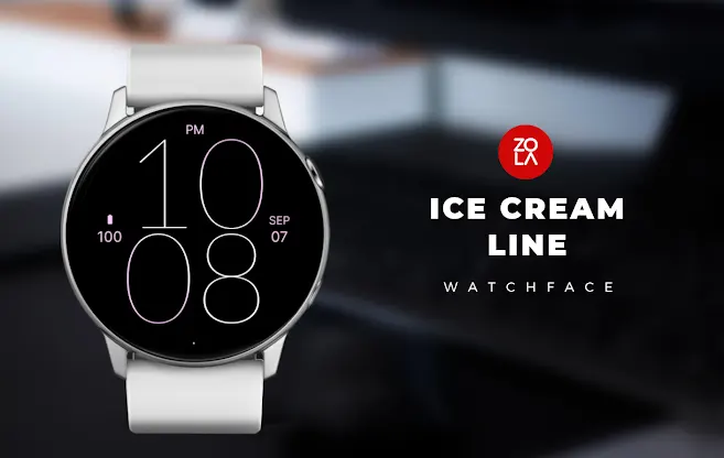 Ice Cream Line Watch Face screenshot 1