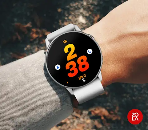 Orange Fire Bold Watch Face screenshot 3