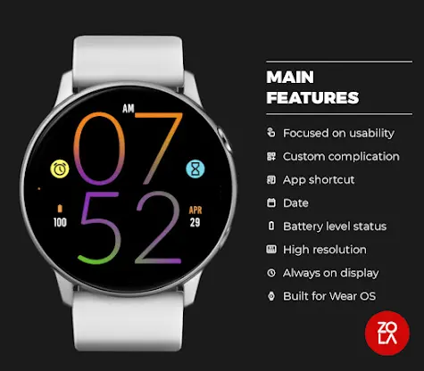 Orange Purple Light Watch Face screenshot 2