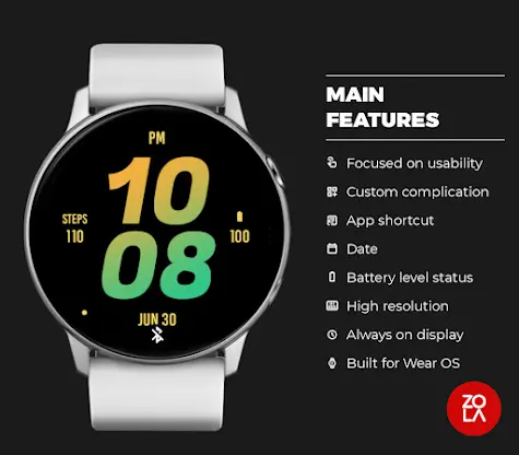 Orange Tosca Bold Watch Face screenshot 2