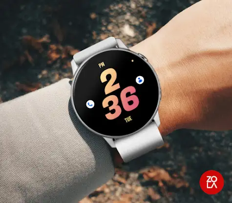 Peach Bold Watch Face screenshot 3