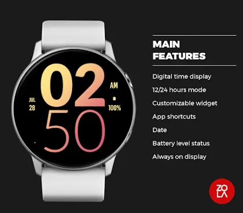 Peach Large Watch Face screenshot 2