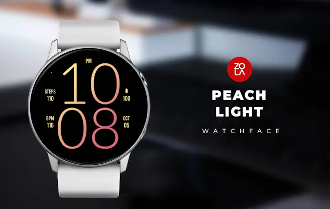 Peach Light Watch Face screenshot 1