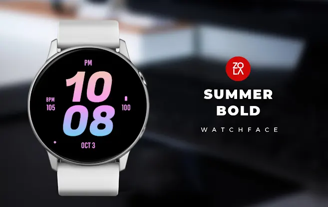 Summer Bold Watch Face screenshot 1