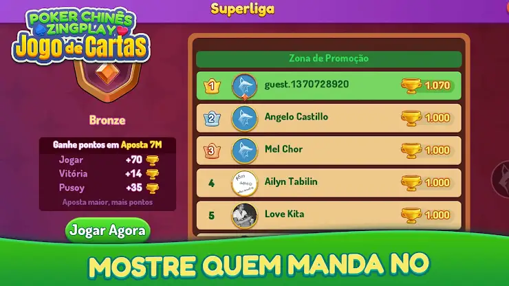Poker Chinês : Jogo de Cartas screenshot 3